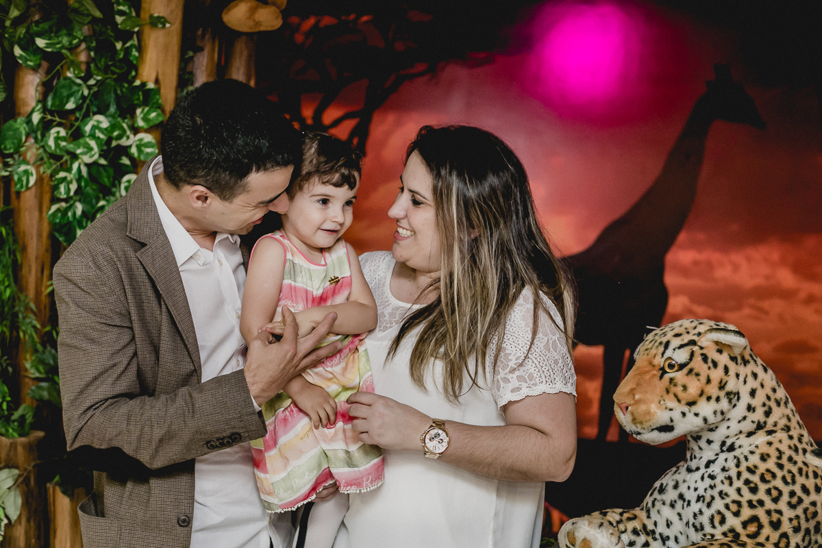 luiza e familia se divertindo