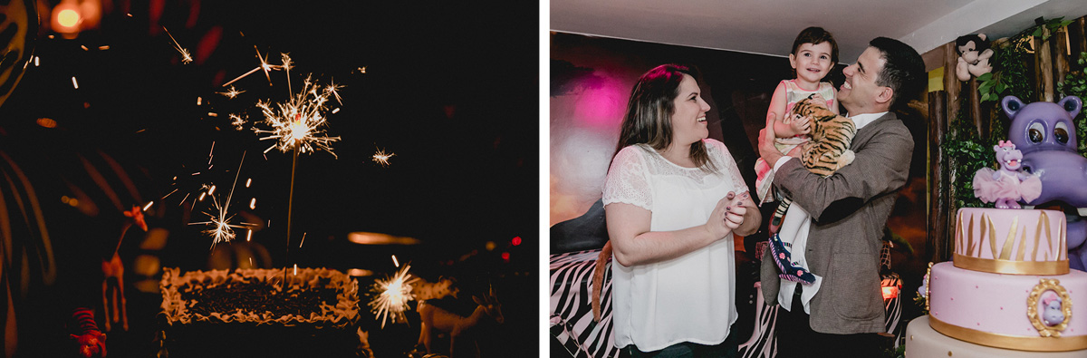 acendendo a vela e batendo palmas no parabens