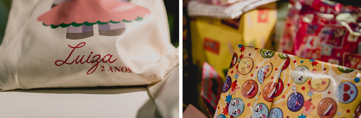 detalhes das lembrancinhas e dos presentes