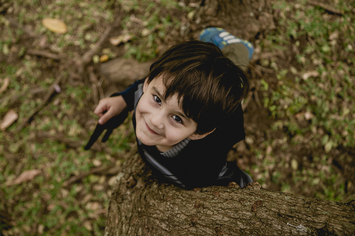retrato do amiguinho em baixo da arvore