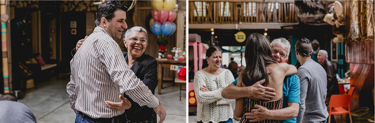 abraçando os convidados
