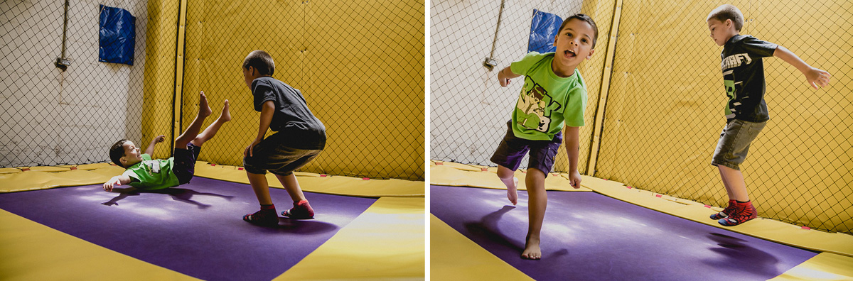 diego e primo pulando no pula pula