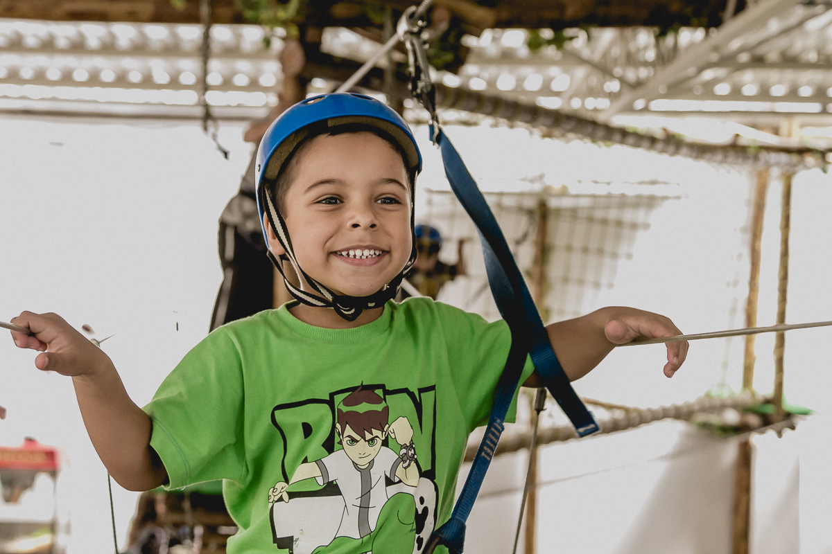 diego brincando e indo para a tirolesa