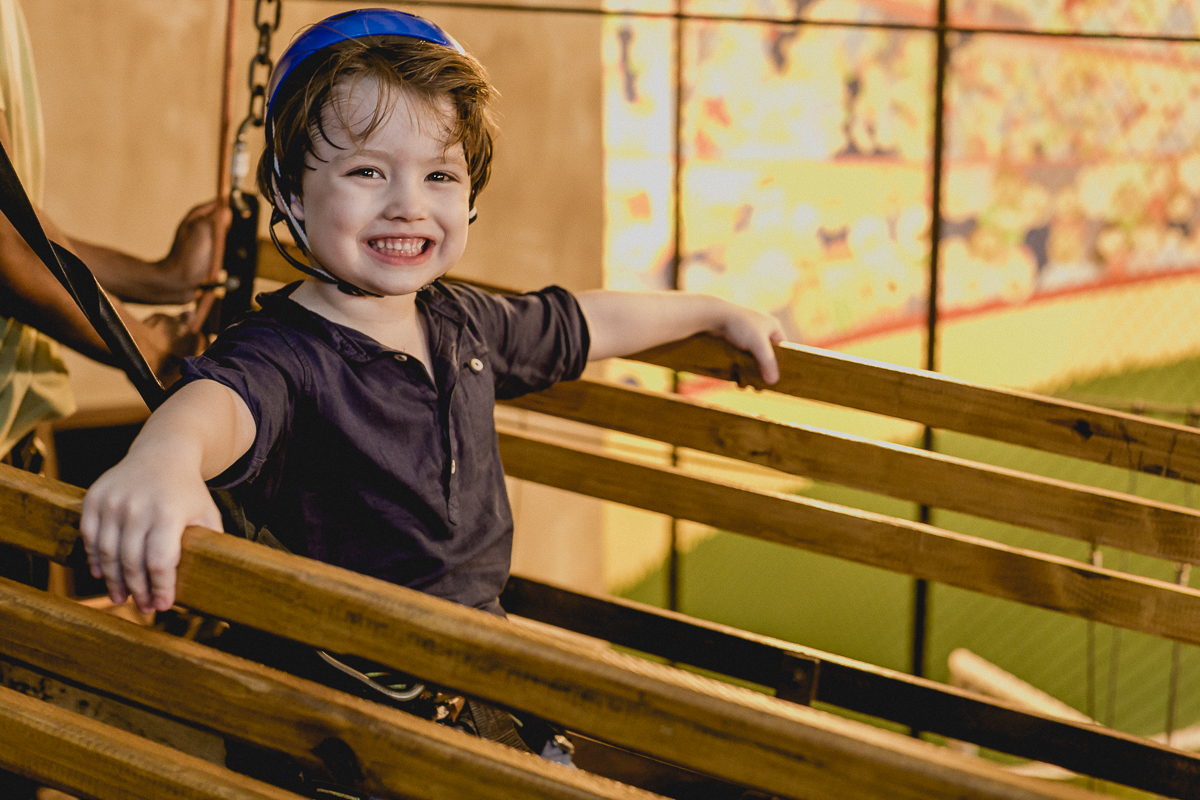 pedro antes de ir na tirolesa