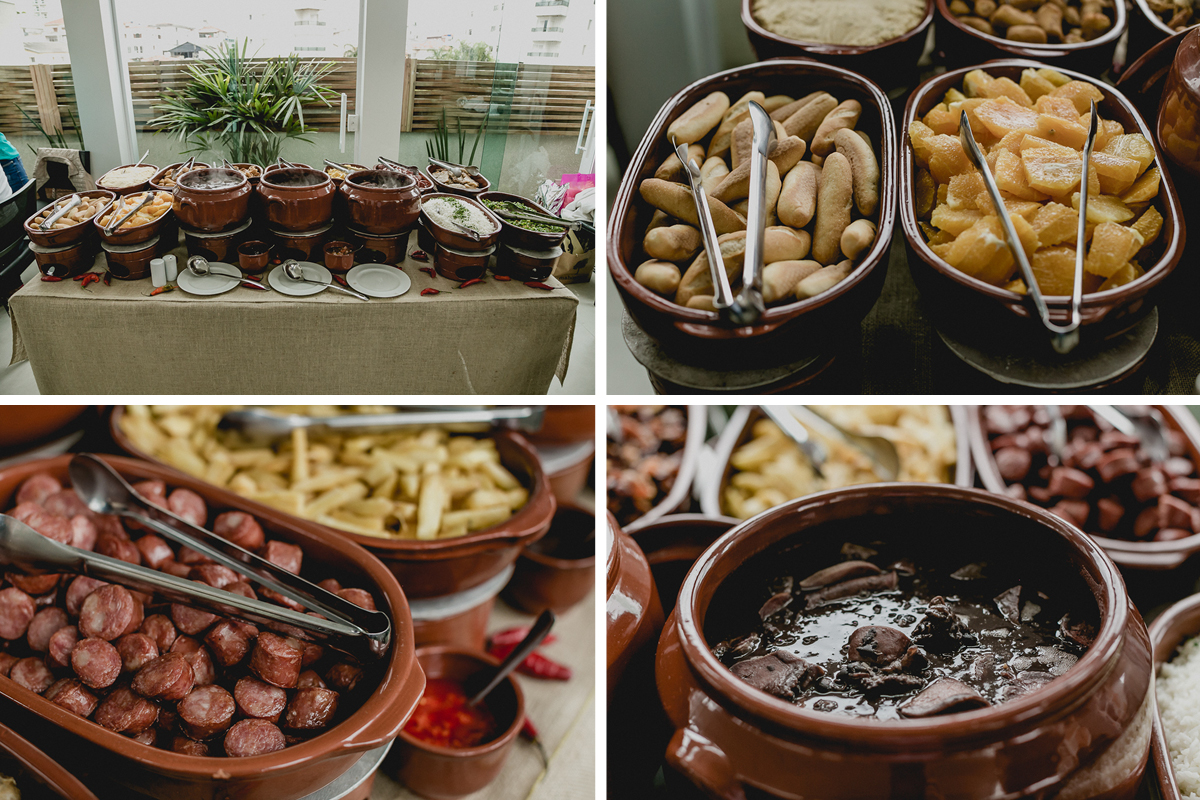 detalhes da mesa da feijoada