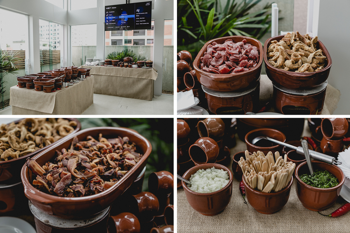 detalhes da mesa com comidas