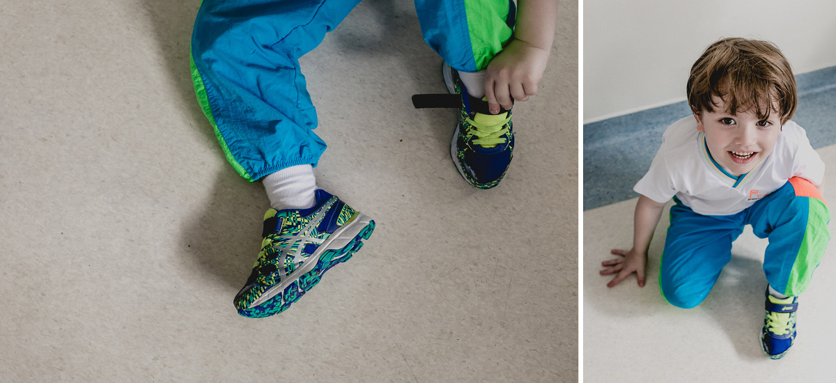 amarrando os sapatos