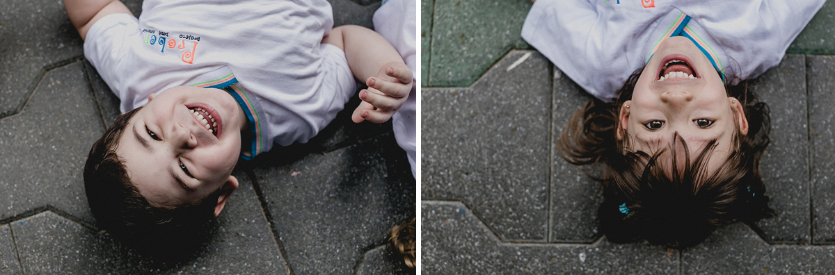 amiguinhos deitados no chão