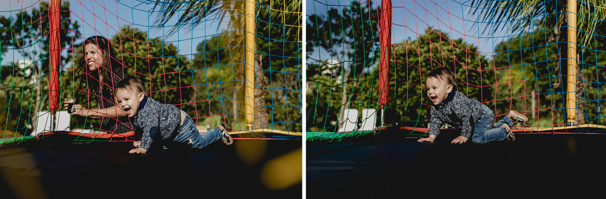 brincando no pula pula com a titia