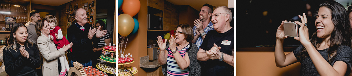 batendo palmas na hora do parabens