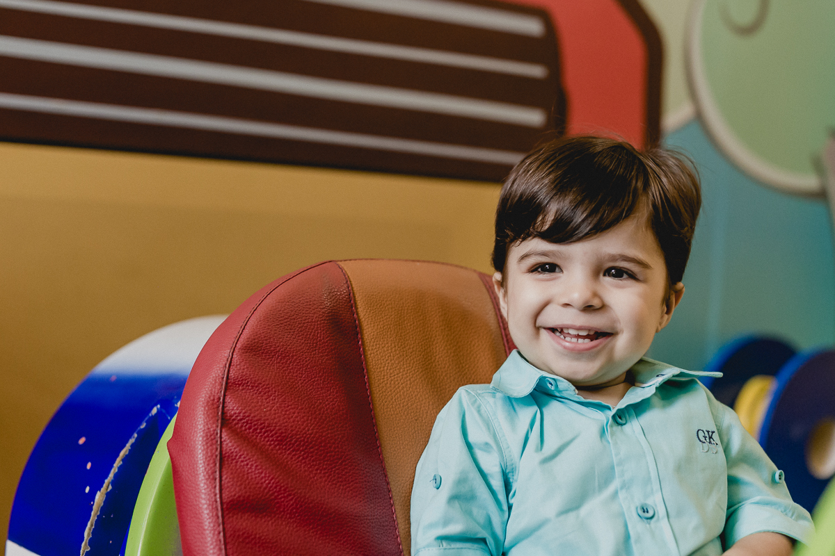 sorrindo no carrinho