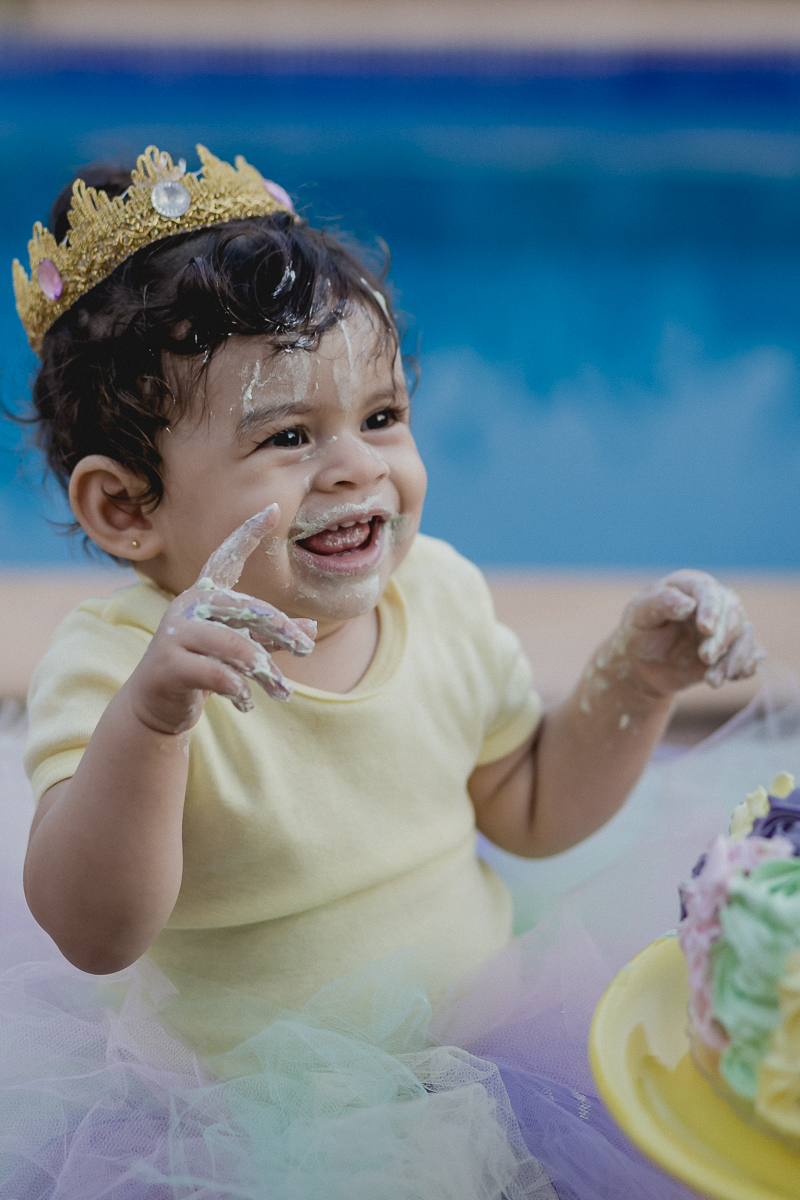 sorrindo com a brincadeira