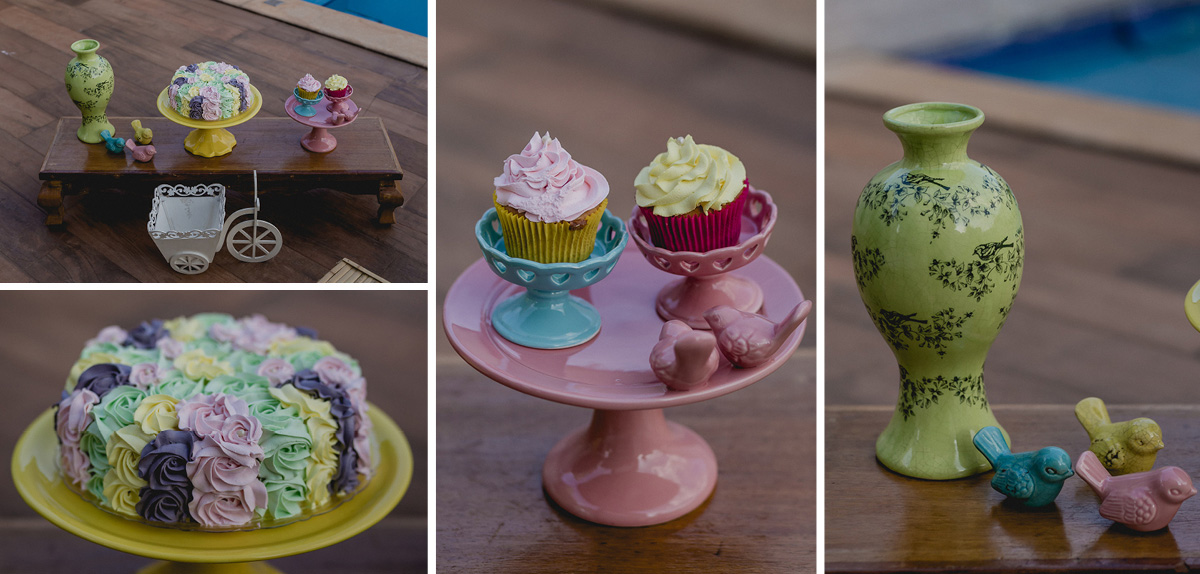 detalhes da decoração para o smash the cake