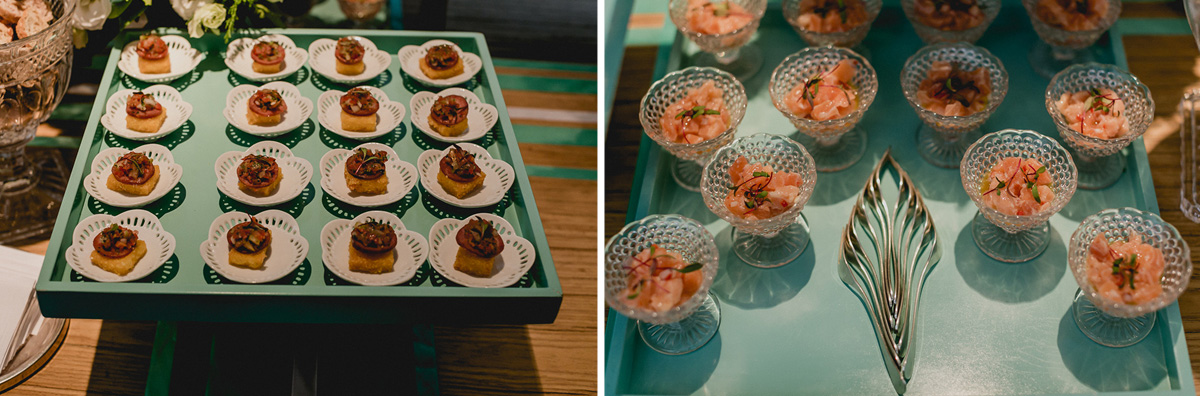 detalhes da mesa com comidas