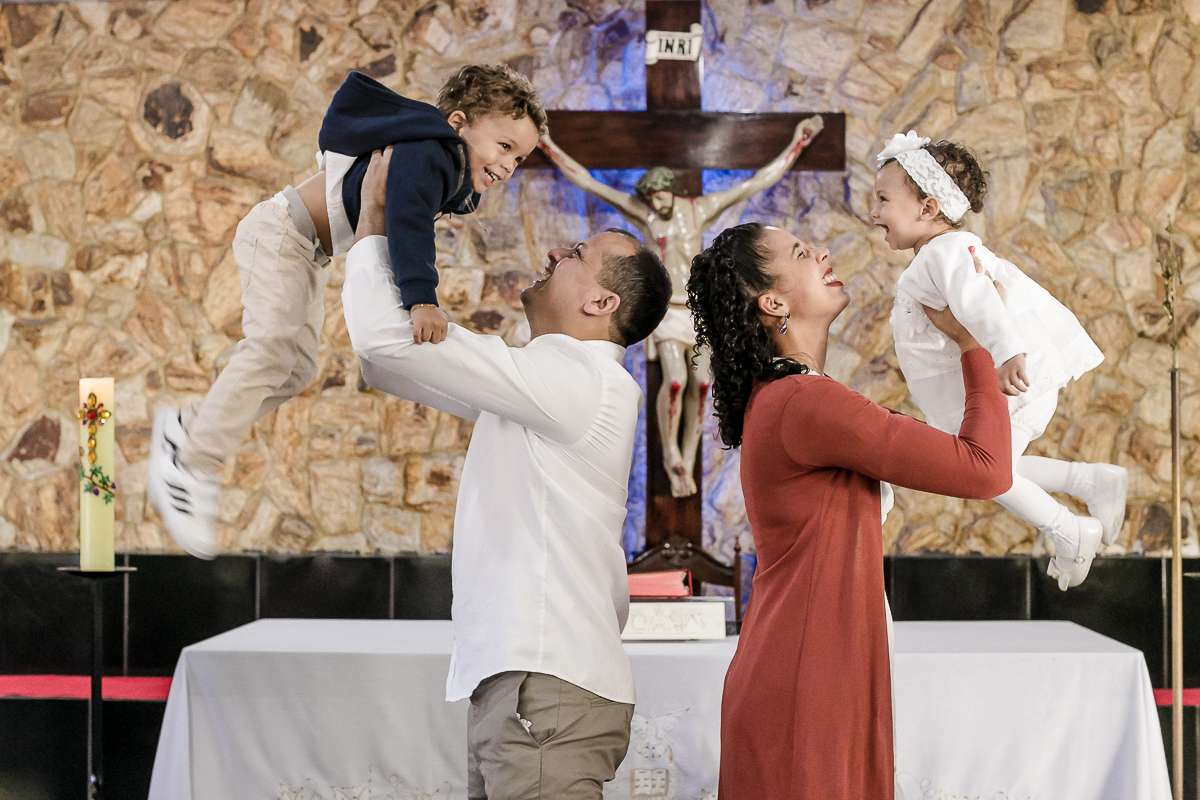 retrato em família na paróquia sagrada família