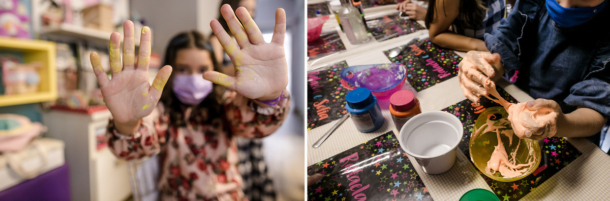 Rafaela e Sofia 9 anos no Ateliê Carol Arteira 