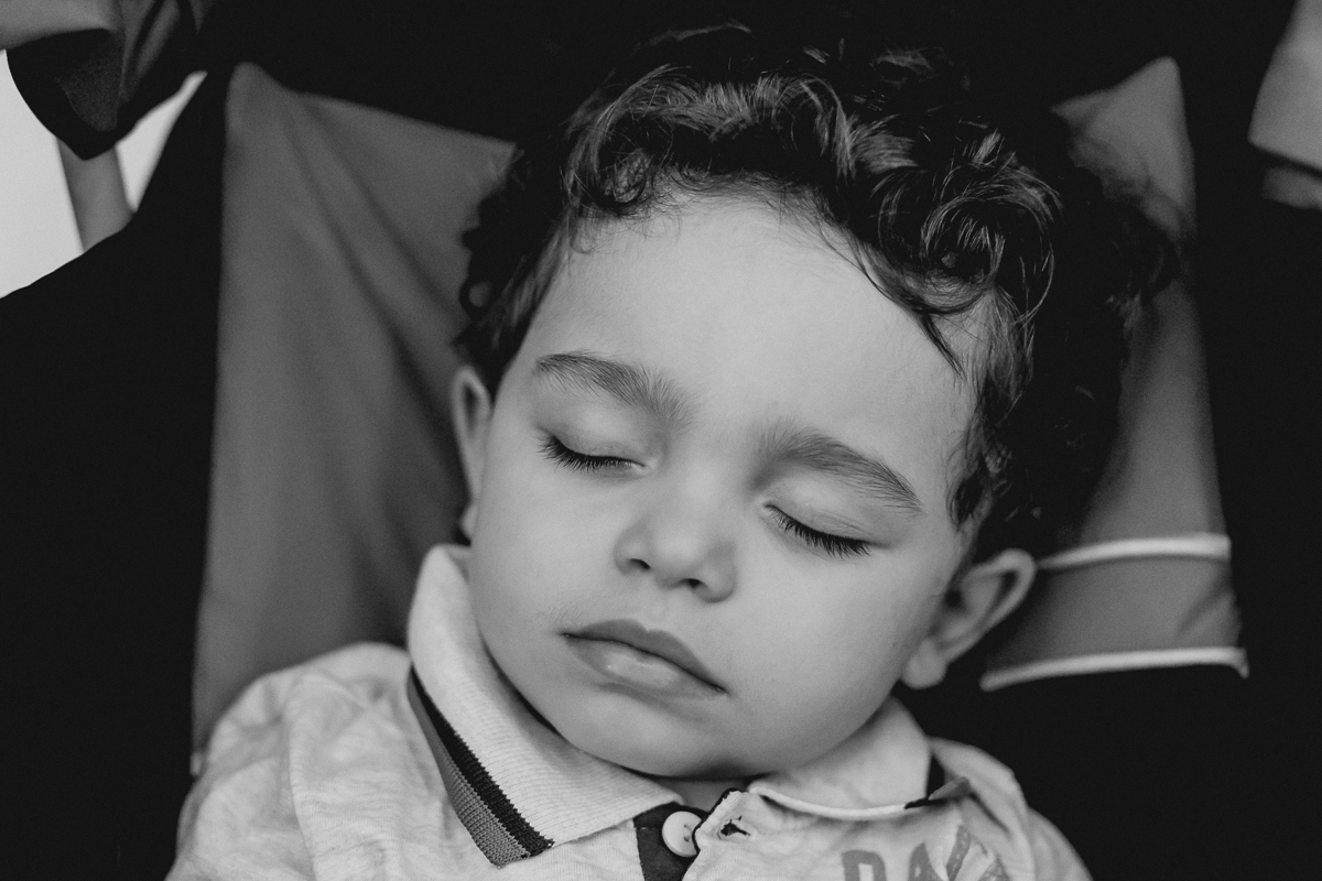 Amiguinho dormindo na festa de 1 ano do Matheus