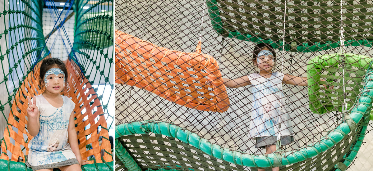 Crianças brincando no espaço infantil alecrim