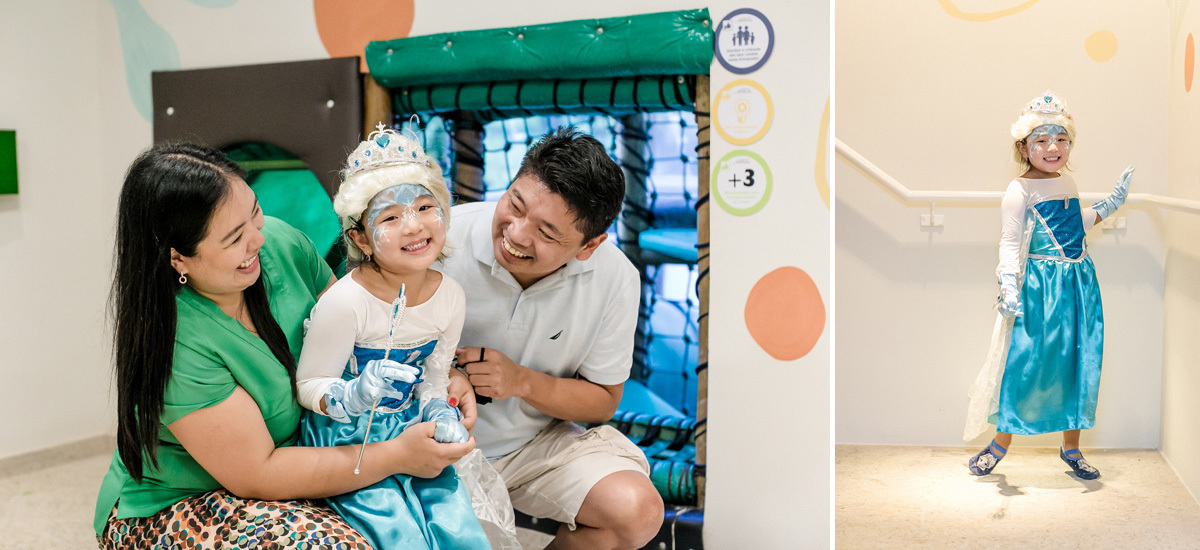 Crianças brincando no espaço infantil alecrim