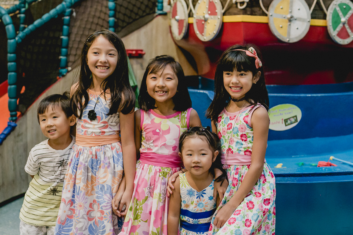 retrato com as amigas convidadas