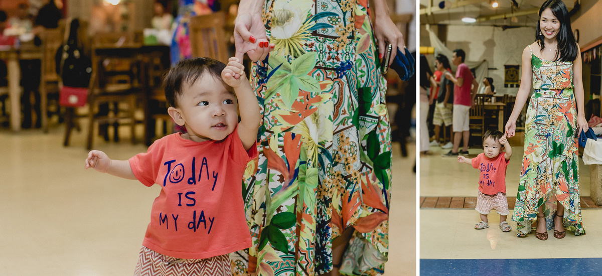 caminhando com a mamãe