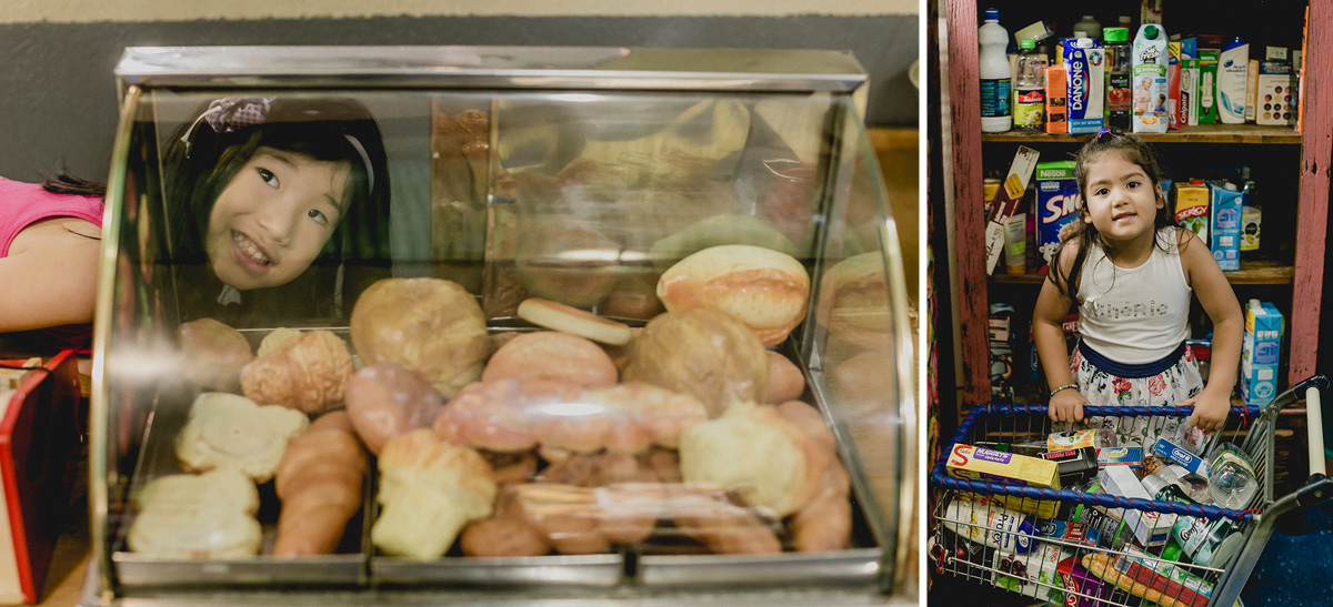 brincando com os salgadinhos