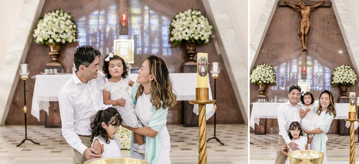 Fotos em familia na paroquia santo ivo. Batizado do rafa, gabi e lucas