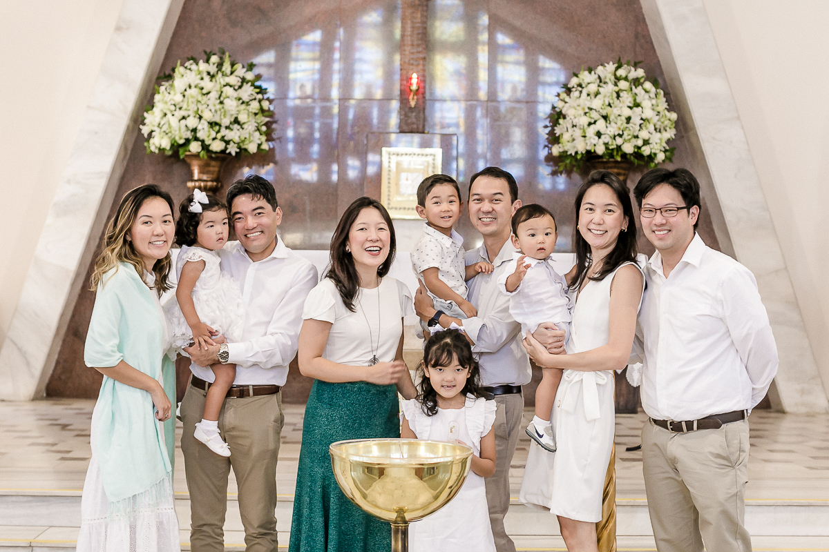 Fotos em familia na paroquia santo ivo. Batizado do rafa, gabi e lucas