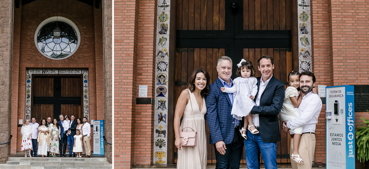 retrato em familia na frente da catedral anglicana de sao paulo em santo amaro