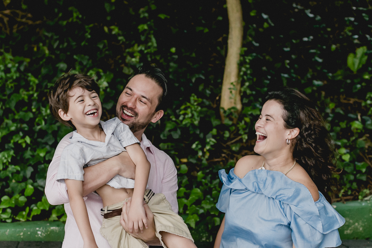 fotografias com a familia no inicio da festa