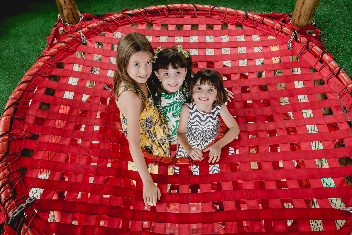 retrato das crianças no brinquedao