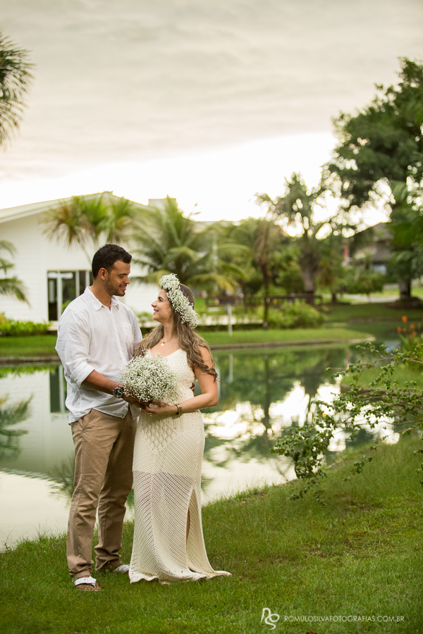 ensaio pré casamento com fotos românticas  do wilson e nathalia com bouquet e coroa de flores