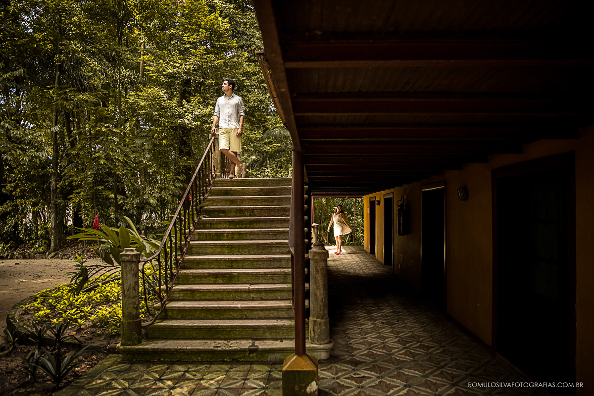 fotos criativa de ensaio pré casamento no bosque rodrigues alves em belém