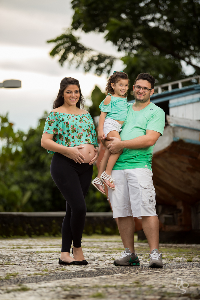 Ensaio de gestante com a família