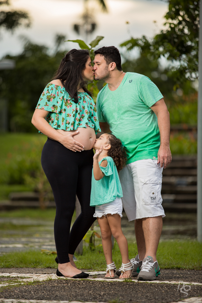 Ensaio de gestante com a família