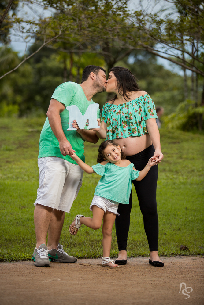 Ensaio de gestante com a família