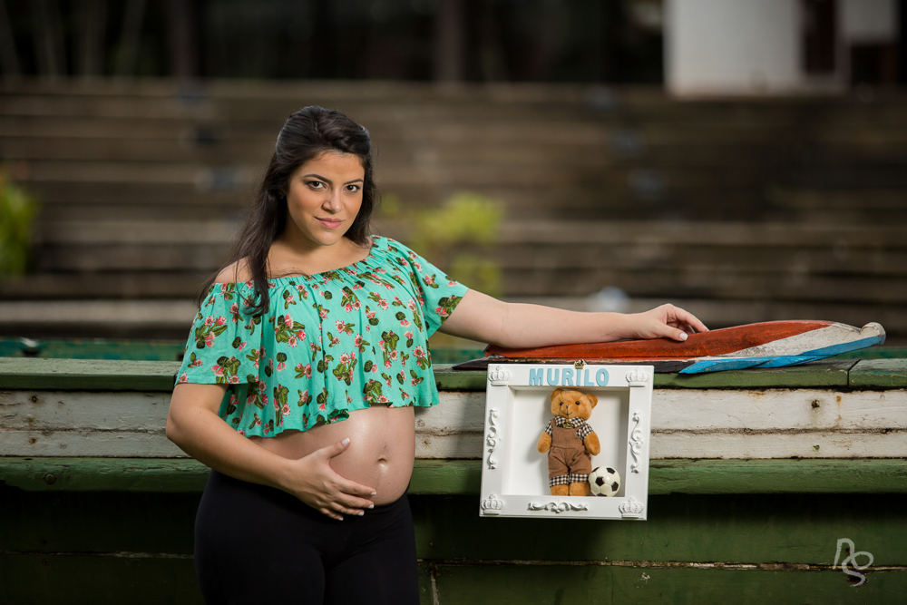 Ensaio de gestante com a família