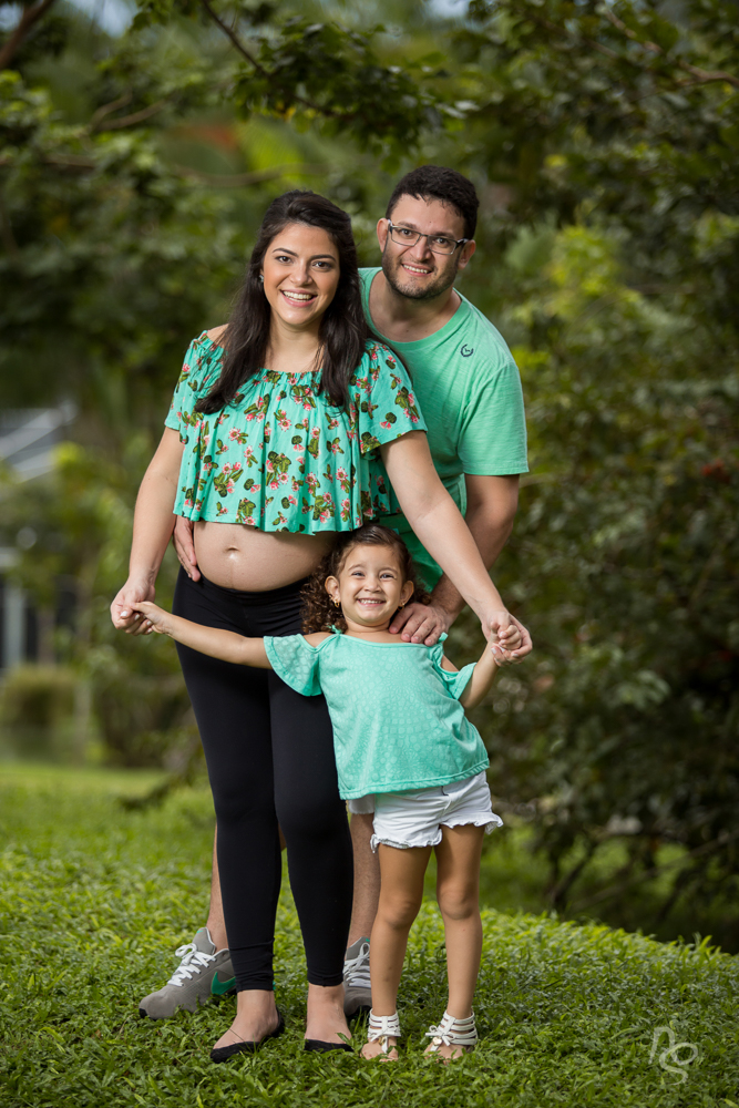 Ensaio de gestante com a família