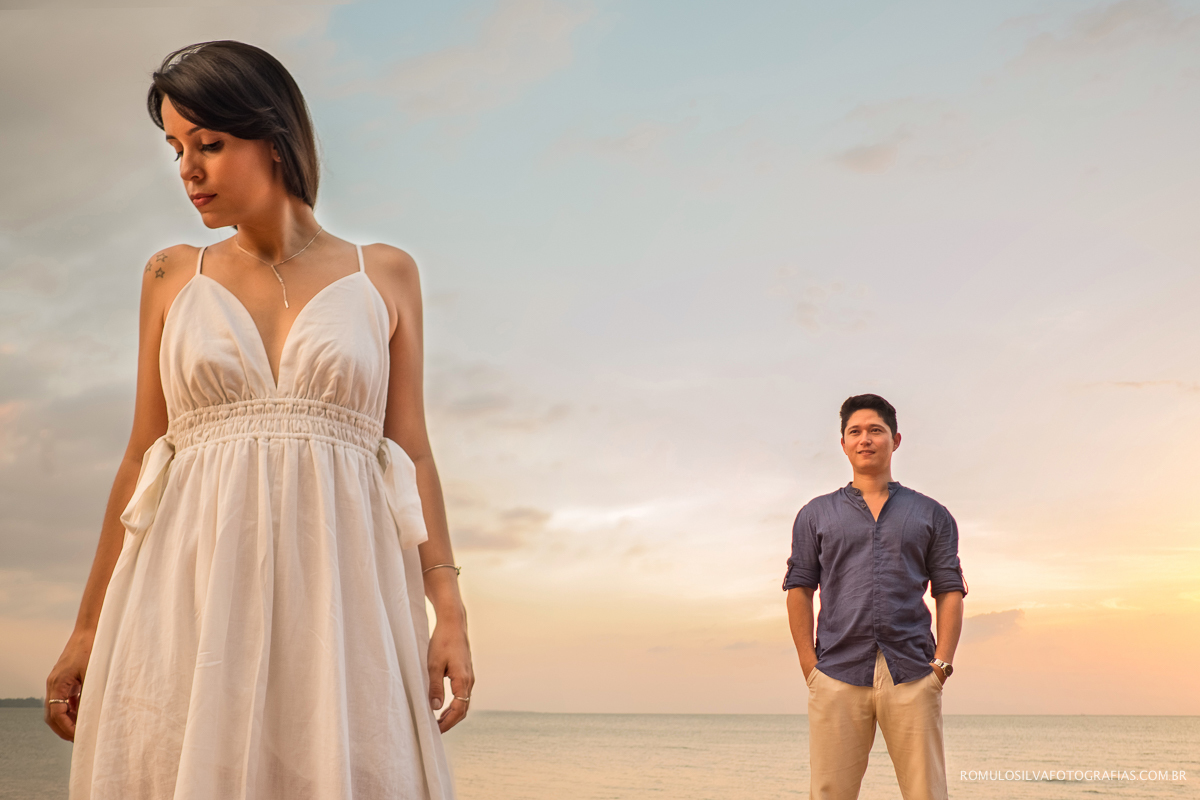 retratos dos noivos na praia de cotijuba PA