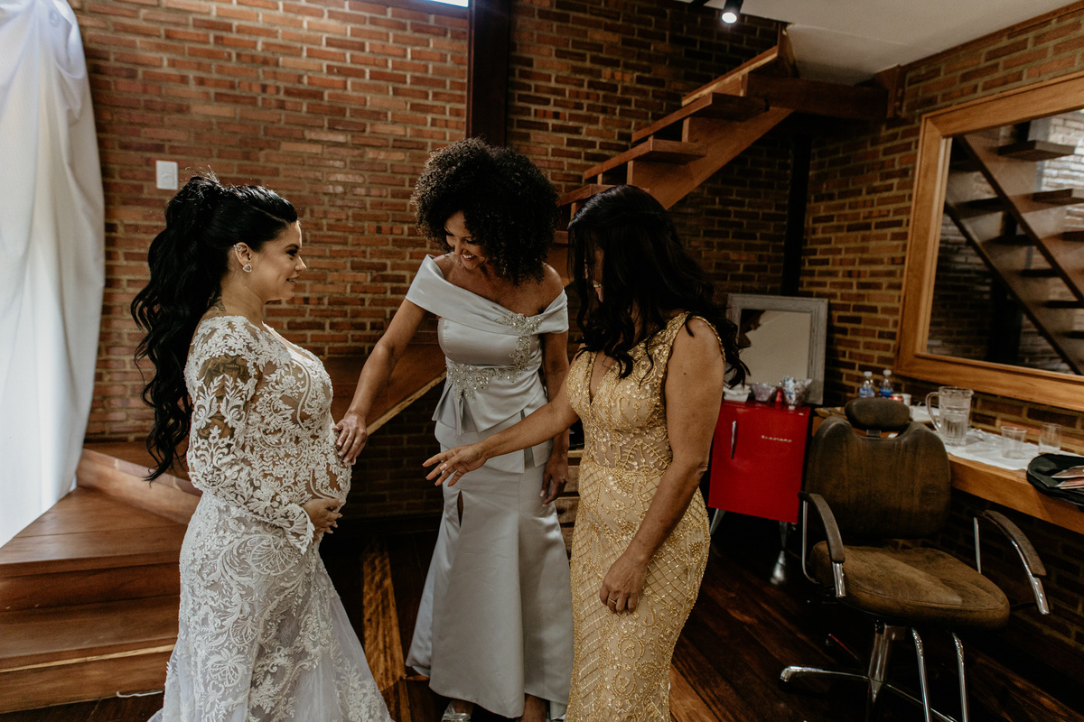 noiva gestante no making of