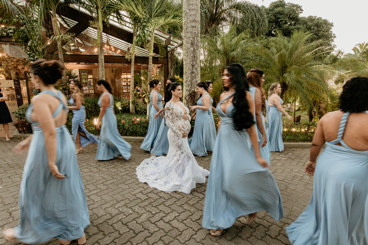 foto com as madrinhas