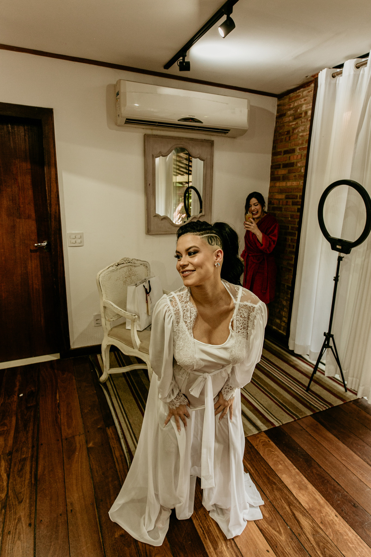 noiva gravida de 9 meses