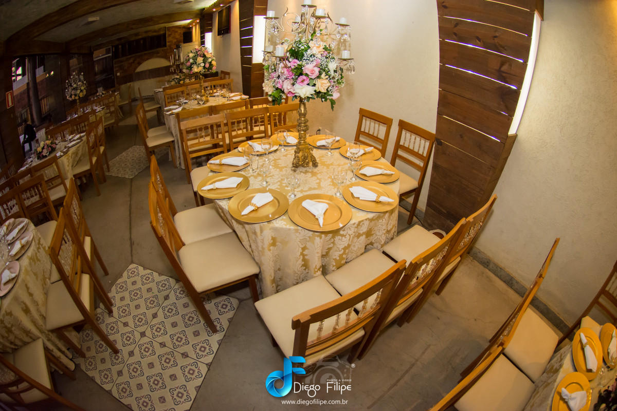 decoração da mesa de convidados