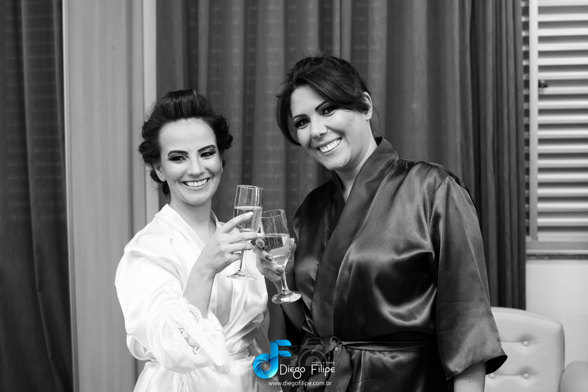 Brindando com a madrinha