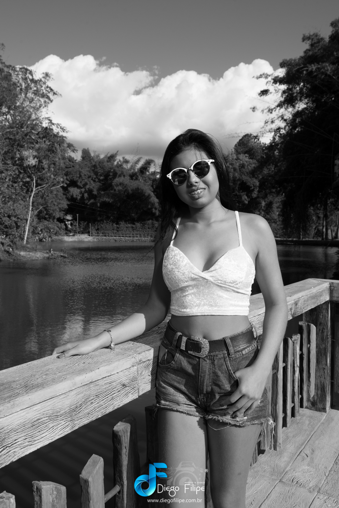 preto e branco no deck