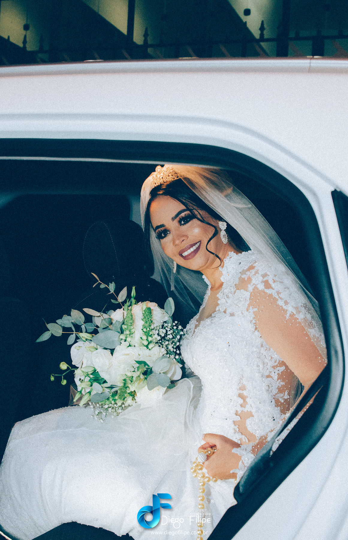 Noiva no carro