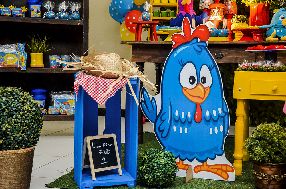 cobertura fotográfica de um ano aniversário infantil tema galinha pintadinha fotografo Niterói rio de janeiro são Gonçalo fotografia de evento criança festa menina decoração