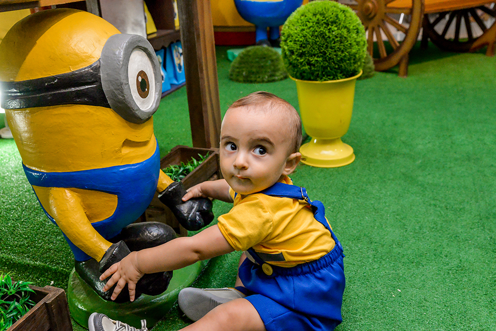 Cobertura fotográfica festa de aniversário tema minions menino criança infantil book fotográfico fotografia meu malvado favorito bolo docinhos brincadeiras niteroi rio de janeiro são Gonçalo