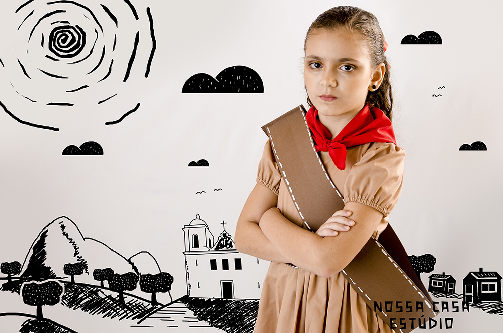 ensaio fotográfico projeto luzes do sertão crianças ilustração cordel lampião maria bonita cangaceiro são joão rio de janeiro Niterói são Gonçalo