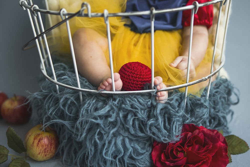 ensaio fotográfico temático  branca de neve bebe menina book fotografia acompanhamento trimestral estúdio rio de janeiro niteroi são Gonçalo